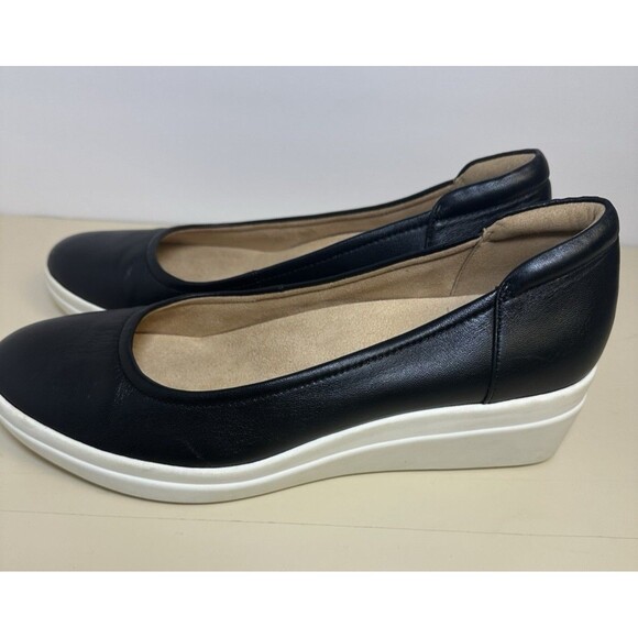 Naturalizer Women’s Black Wedge Slip-On Size 8.5 EU 39 Comfort Support Shoe - Picture 4 of 10